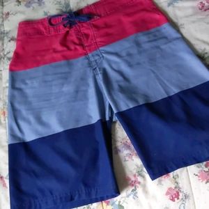 Burnside Board Shorts .. pink, gray, blue, size 28
